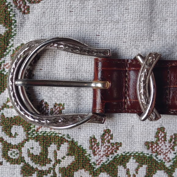 Brighton Leather Brown Belt Size 32 - Picture 10 of 11